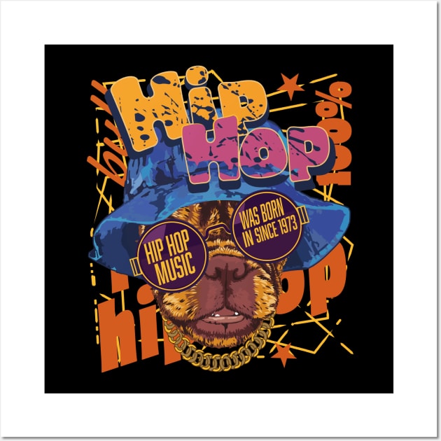 Pitbull Hip Hop was born in Since1973 Graffiti Wall Art by PunnyPoyoShop